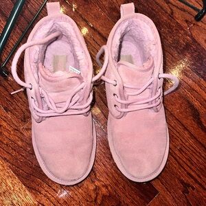 UGG Pink Fleece-Lined Boots